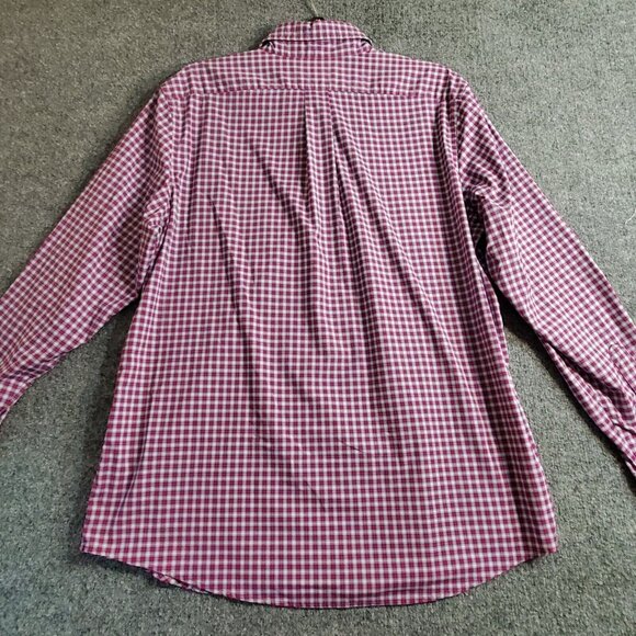 Vineyard Vines Shirt Adult Large Pink Red Whale Button Up Murray Mens Slim Fit - Picture 5 of 9